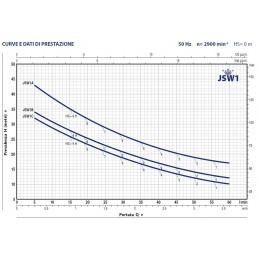 Données de performance et courbes de Pedrollo JSW1