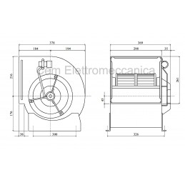 Radialventilator DD 9/9 - 420 Watt - einphasige Größen