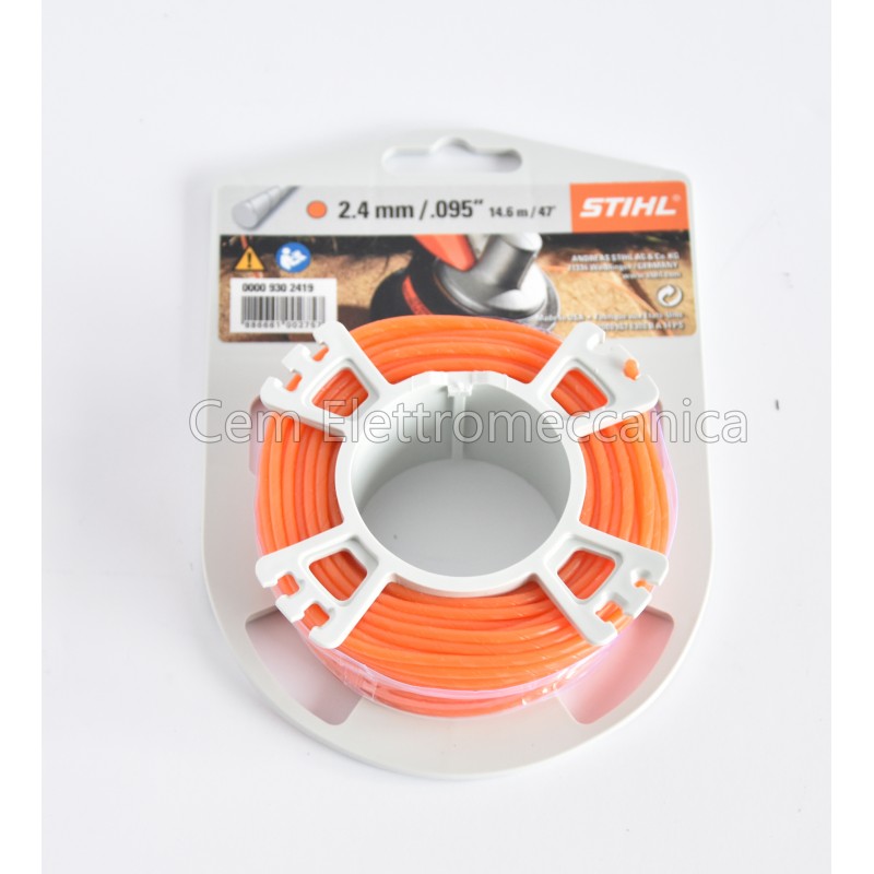 Stihl runde Nylon-Drahtrolle 2,4 mm still 14,0 Meter 00009302419