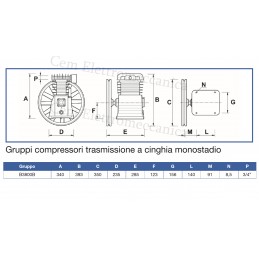 Unité de pompage B3800B ABAC compresseur de remplacement