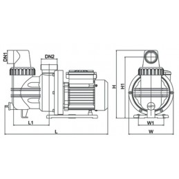 XKP450-2 LEO electric pump HP 0.75 - 0.45 kW pool and spa pump