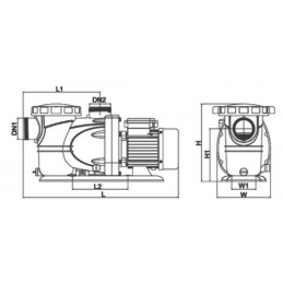 XKP1106 Bomba de piscina y spa LEO HP 1,5 - 1,10 kW