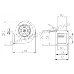 Trial VC 14 centrifugal fan motor for pomace boiler