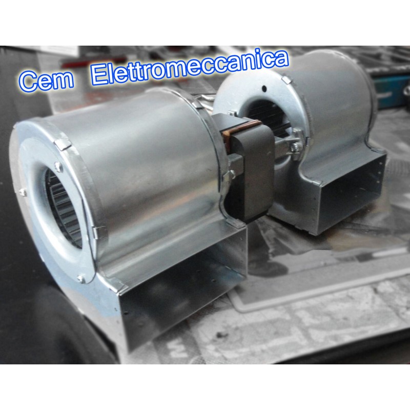 Double centrifugal fan for stove