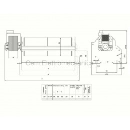 Ventilateur tangentiel ø 80 mm - longueur de la roue 220 mm Moteur SX