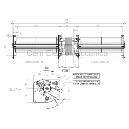 Doppelter Querstromventilator ø 80 mm - Laufradlänge 220 x 2 mm