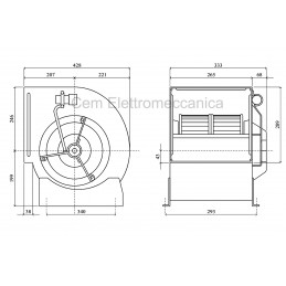 Radialventilator DD 10/8 - 550 Watt - einphasige Größen