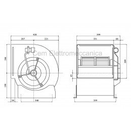 Ventilador centrífugo DD 10/10 - 550 vatios - tamaños monofásicos