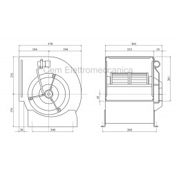 Radialventilator DD 9/7 - 368 Watt - einphasige Größen