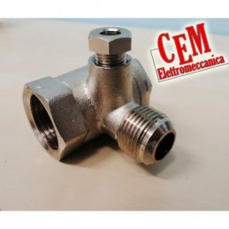 Vertical check valve 3/4" - 1/2" . F - M for compressor