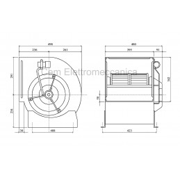 Radialventilator DD 12/12 - 736 Watt - einphasige Größen