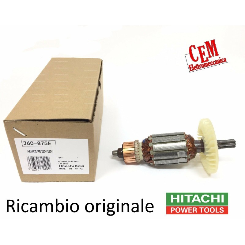 Moteur à induction Hitachi Hikoki 360875E pour tournevis DH38MS DH38SS DH38WS