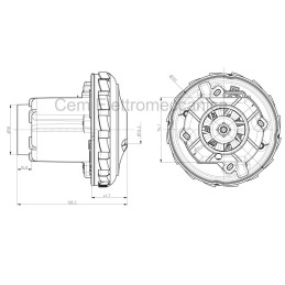 Domel 467.3.403-3 motor aspirador de una etapa 1350 W 230V