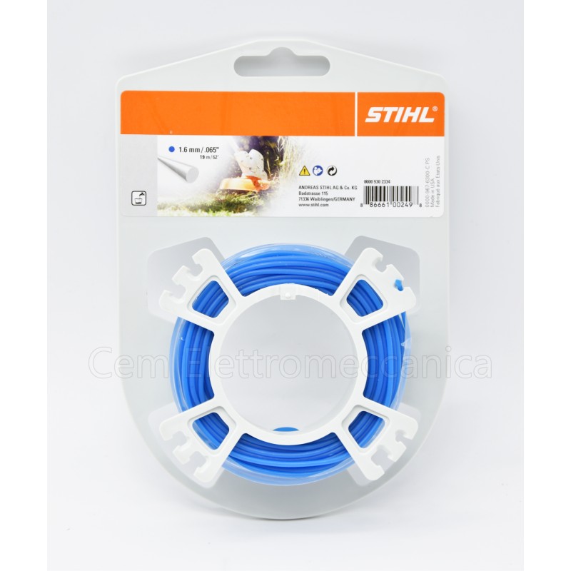 Bobina filo nylon tondo Stihl 1,6 mm da 19 metri 00009302334