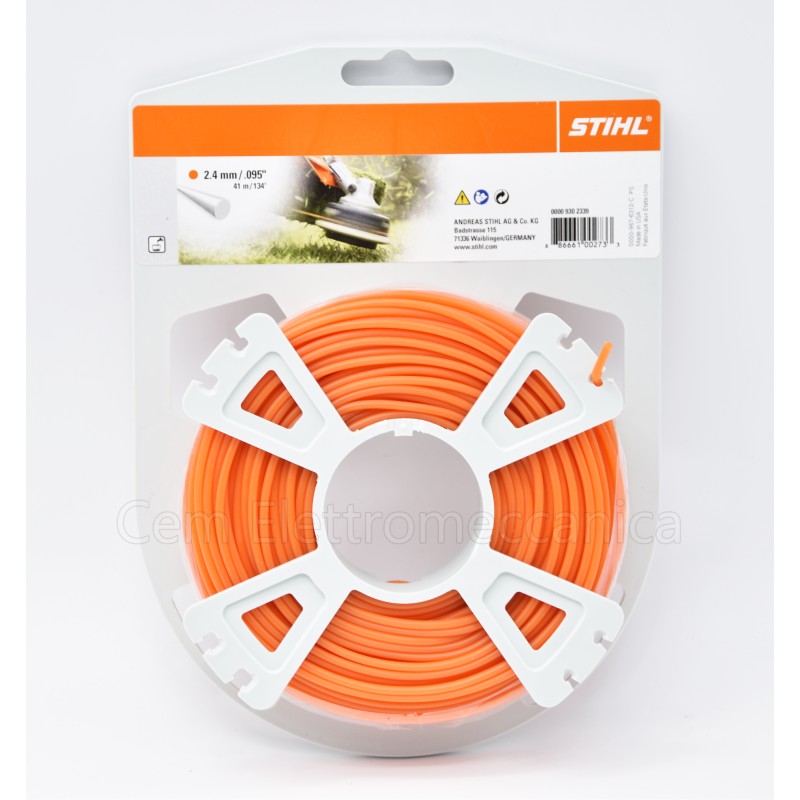 Bobina filo nylon tondo Stihl 2,4 mm da 41 metri 00009302339