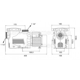 Elettropompa LEO HP 1 - 0,75 kW pompa per piscina e spa XKP756